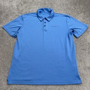 Beretta Polo Shirt Mens Large Blue Short Sleeve Waffle Performance Golf Active